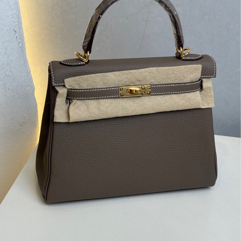 Hermes 爱马仕 kelly25 大象灰 金扣 togo皮-0