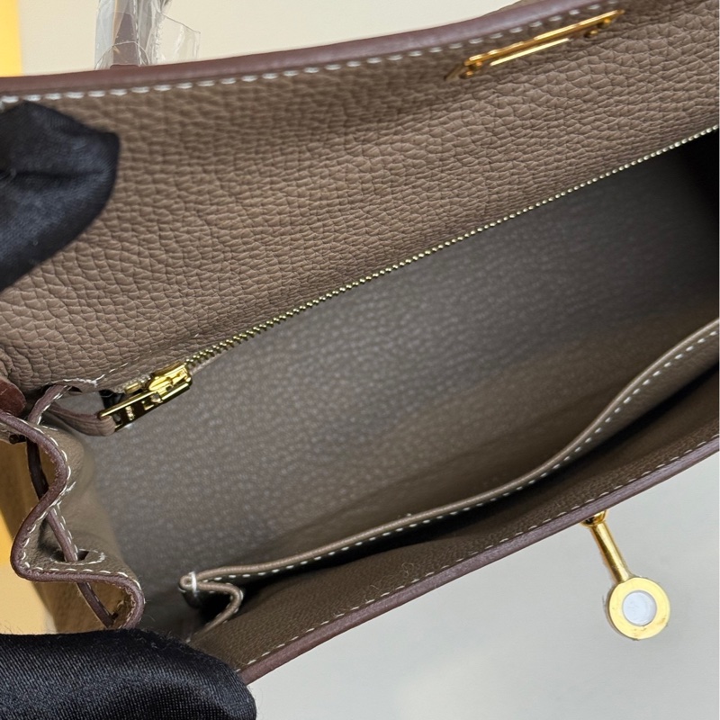 Hermes 爱马仕 kelly25 大象灰 金扣 togo皮-4