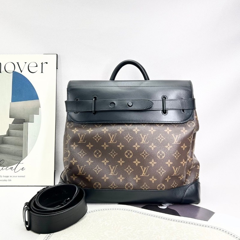 路易威登/Louis Vuitton   steamer 
lv 郵差包 男包 斜挎單肩 內裡容量大 短途出差皆可-0