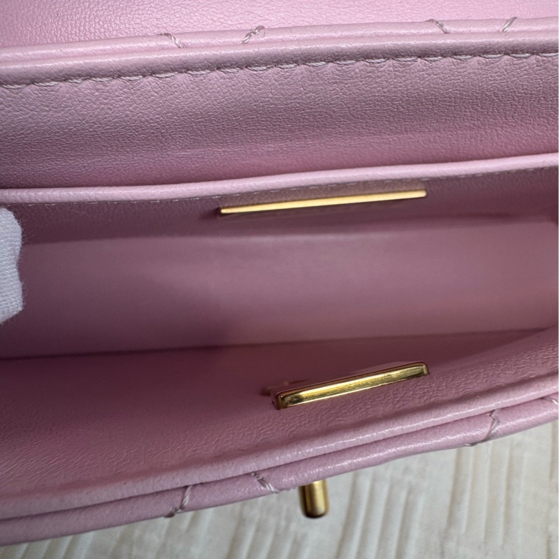 香奈兒/Chanel 粉色羊皮 金扣25P Kelly 芯片款-6