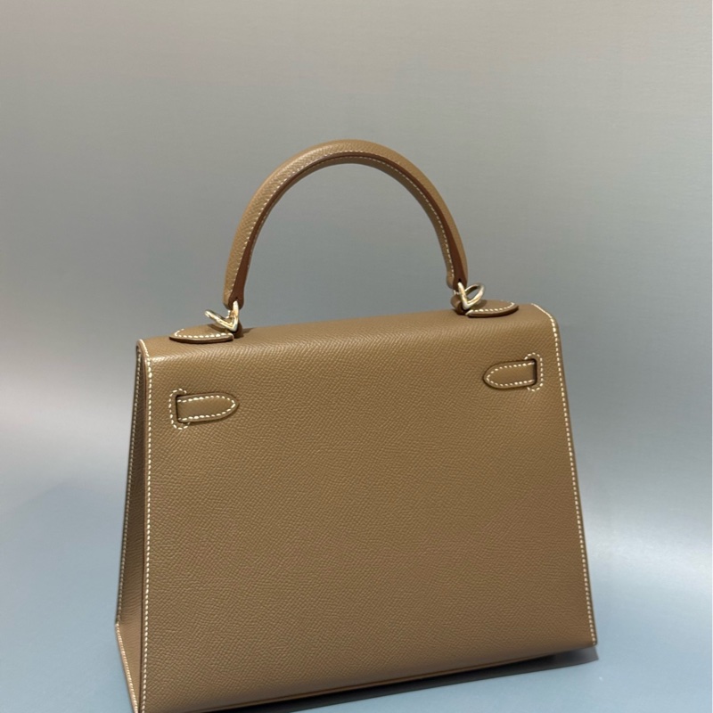 HERMES/愛馬仕 KELLY25 大象灰 銀扣 Epsom皮-4