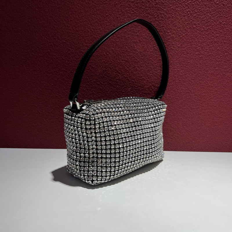 99新Alexander Wang 大王包 Heiress系列 水鑽拼黑色 腋下包 手提包 尺寸:15*6*9 cm 。-1