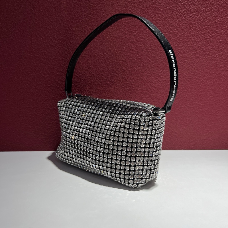 99新Alexander Wang 大王包 Heiress系列 水鑽拼黑色 腋下包 手提包 尺寸:15*6*9 cm 。-2