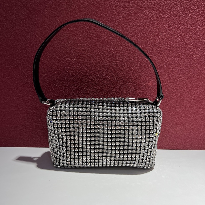 99新Alexander Wang 大王包 Heiress系列 水鑽拼黑色 腋下包 手提包 尺寸:15*6*9 cm 。-3