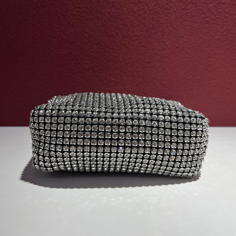 99新Alexander Wang 大王包 Heiress系列 水鑽拼黑色 腋下包 手提包 尺寸:15*6*9 cm 。-4