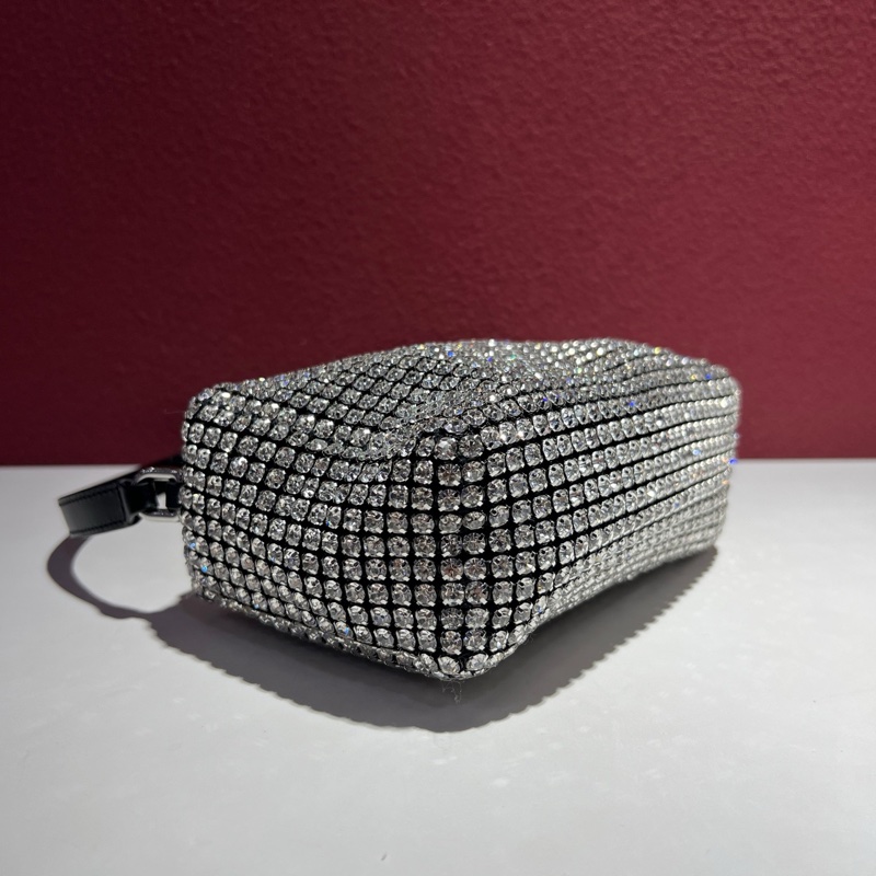 99新Alexander Wang 大王包 Heiress系列 水鑽拼黑色 腋下包 手提包 尺寸:15*6*9 cm 。-5