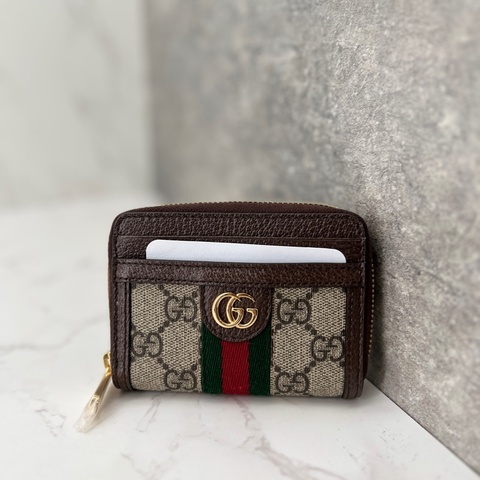 香緹國際精品918 gucci 拉鏈短夾 盒裝完整