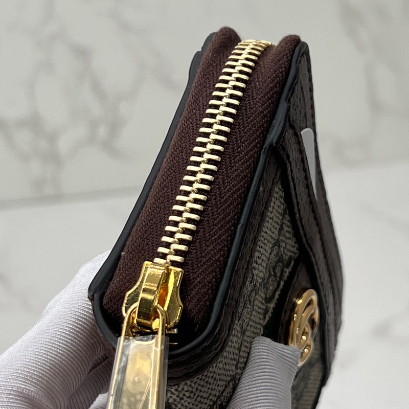 香緹國際精品918 gucci 拉鏈短夾 盒裝完整-2