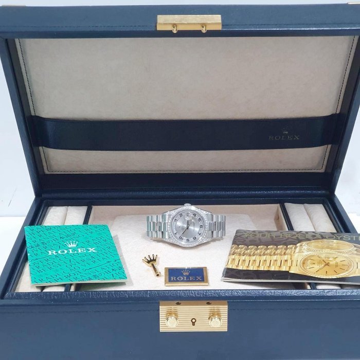 【大眾名錶】ROLEX 勞力士 18296 Day-Date MA多層鑽面盤 原廠鑽腳 後加鑽圈 B773-8