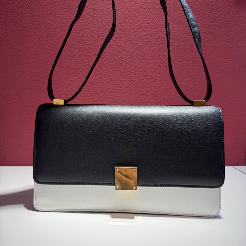 Celine 賽琳 box 橫版 黑白配色 稀少款 尺寸:26x7x14cm-0