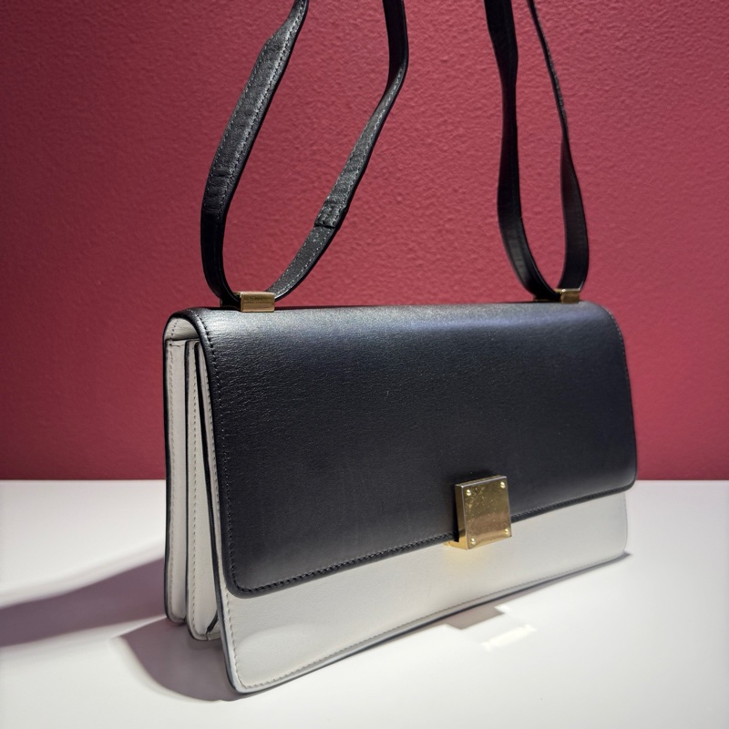 Celine 賽琳 box 橫版 黑白配色 稀少款 尺寸:26x7x14cm-1