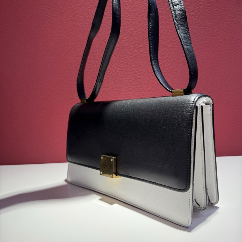 Celine 賽琳 box 橫版 黑白配色 稀少款 尺寸:26x7x14cm-2