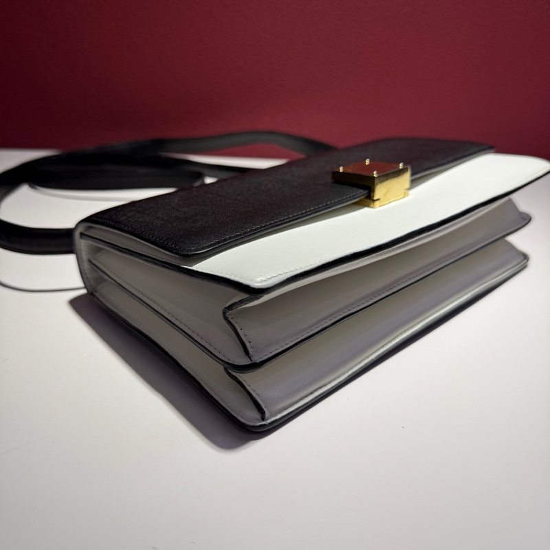 Celine 賽琳 box 橫版 黑白配色 稀少款 尺寸:26x7x14cm-5