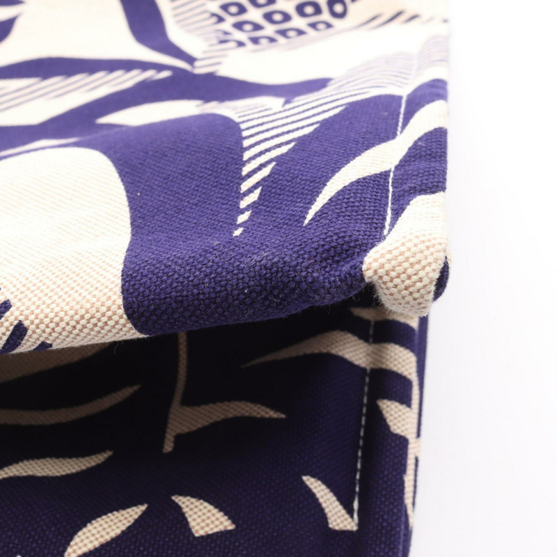 愛馬仕 HERMES 沙灘包 Tigre à Lananas 手提包 帆布 女士 米色/海軍藍-5