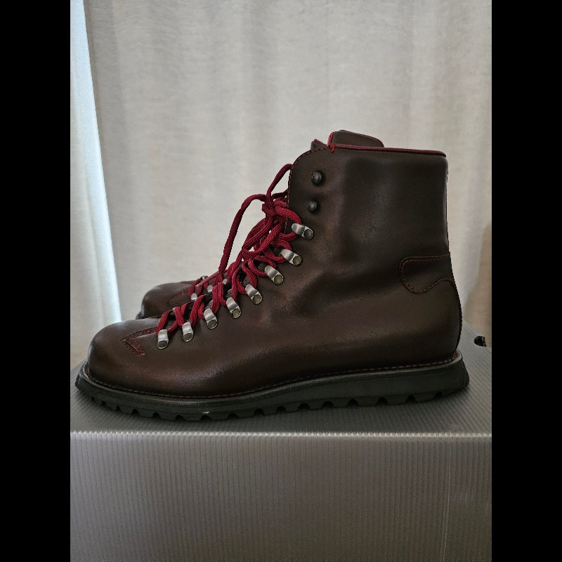 Prada 男真皮高筒鞋 深棕色 US13 Made in Italy 附防塵袋-2