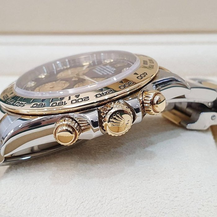 【大眾名錶】ROLEX 勞力士 116503 Daytona 半金款迪通拿 2019/11 黑貝八鑽 B1121-5