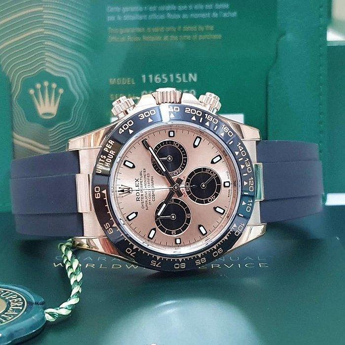 【大眾名錶】 ROLEX 勞力士 116515LN Daytona 18K玫瑰金 2021/04綠卡 大眾名錶G149-2