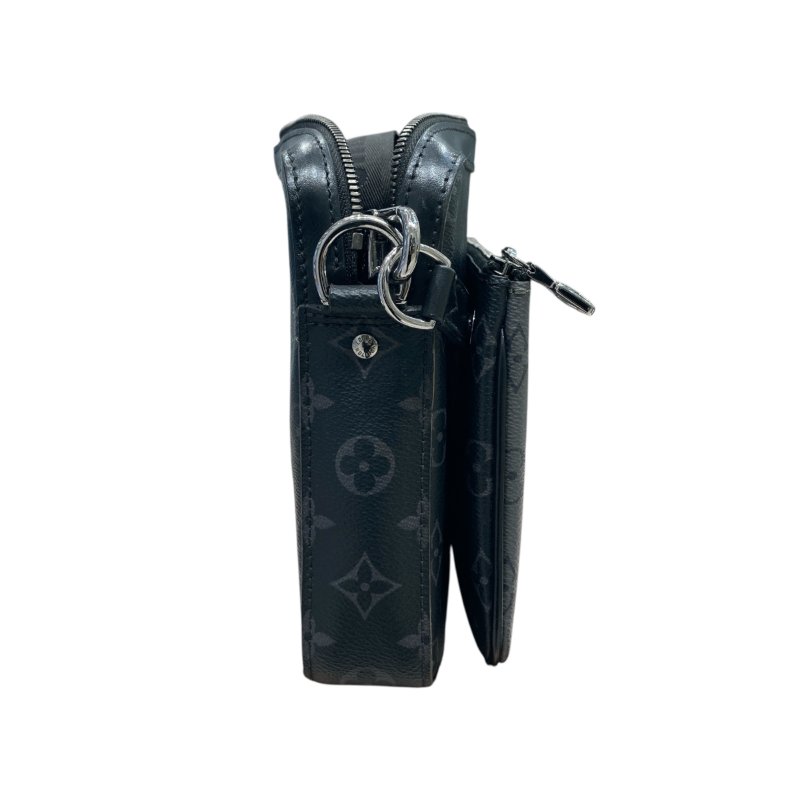 LOUIS VUITTON 路易威登 M69443 MONOGRAM ECLIPSE TRIO MESSENGER 老花三合一斜背郵差包 帆布 黑色 銀釦-3