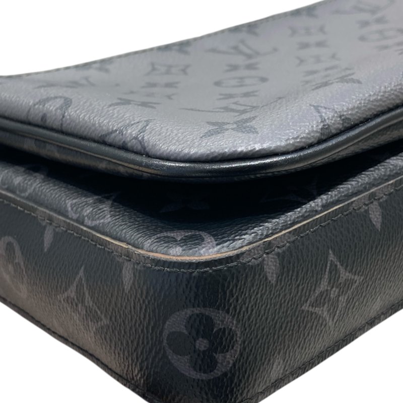 LOUIS VUITTON 路易威登 M69443 MONOGRAM ECLIPSE TRIO MESSENGER 老花三合一斜背郵差包 帆布 黑色 銀釦-6
