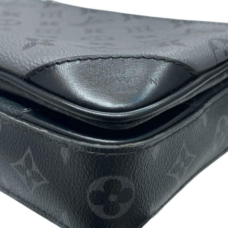 LOUIS VUITTON 路易威登 M69443 MONOGRAM ECLIPSE TRIO MESSENGER 老花三合一斜背郵差包 帆布 黑色 銀釦-8