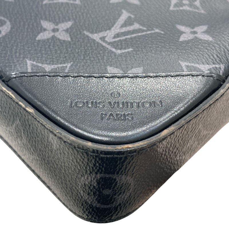 LOUIS VUITTON 路易威登 M69443 MONOGRAM ECLIPSE TRIO MESSENGER 老花三合一斜背郵差包 帆布 黑色 銀釦-9