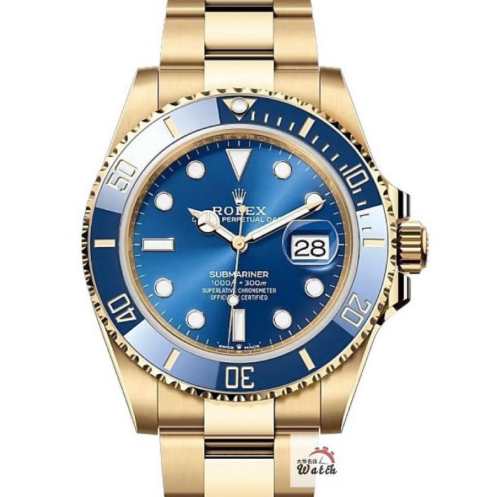 【大眾名錶】ROLEX 勞力士 126618LB Submariner 2020/12綠卡新款潛航者 全金藍水鬼 錶徑41mm B1091-0