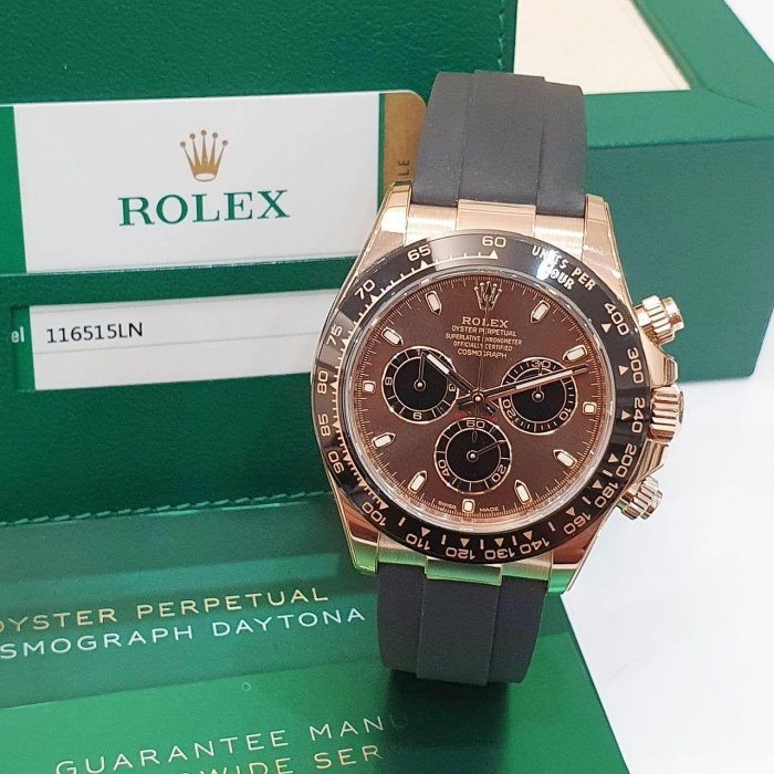 【大眾名錶】ROLEX 勞力士 116515LN Daytona 18K玫瑰金迪通拿 2019/12 熱門古天樂 巧克力面盤 G162-1