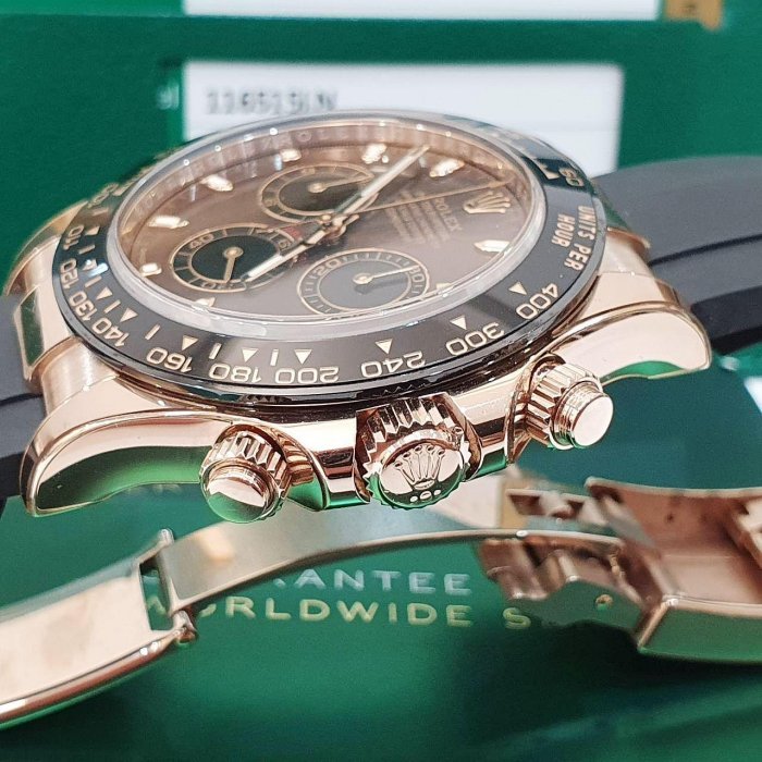 【大眾名錶】ROLEX 勞力士 116515LN Daytona 18K玫瑰金迪通拿 2019/12 熱門古天樂 巧克力面盤 G162-5