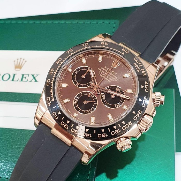 【大眾名錶】ROLEX 勞力士 116515LN Daytona 18K玫瑰金迪通拿 2019/12 熱門古天樂 巧克力面盤 G162-7