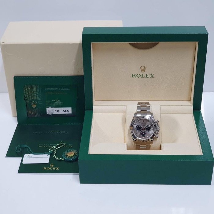 【大眾名錶】 ROLEX 勞力士116509 Daytona 18K白金 2021/04 熱門款 L1622-8