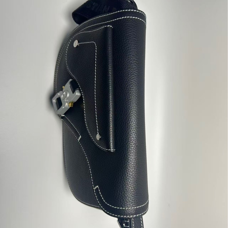 98新|Dior/迪奧 黑銀馬鞍包。-4