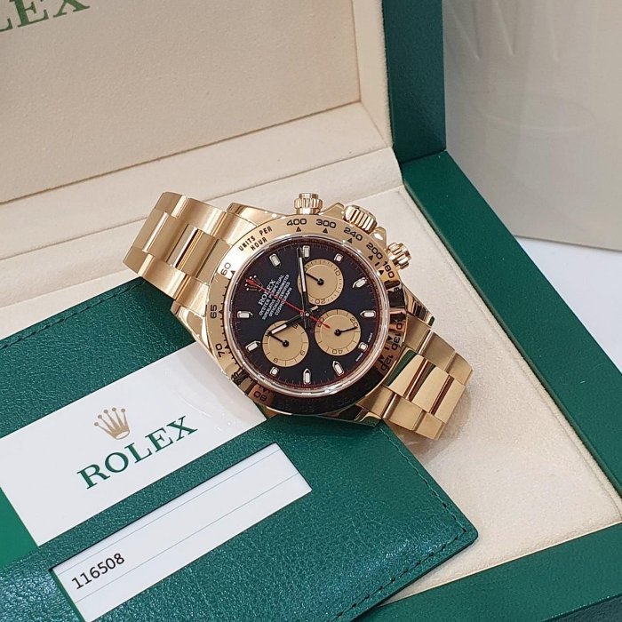 【大眾名錶】ROLEX勞力士 116508 Daytona 18K金 2017/07 大全套9.8成新 保羅紐曼面盤 絕版紅圈紅針 B1163-2