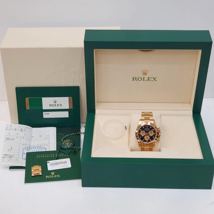 【大眾名錶】ROLEX勞力士 116508 Daytona 18K金 2017/07 大全套9.8成新 保羅紐曼面盤 絕版紅圈紅針 B1163-9