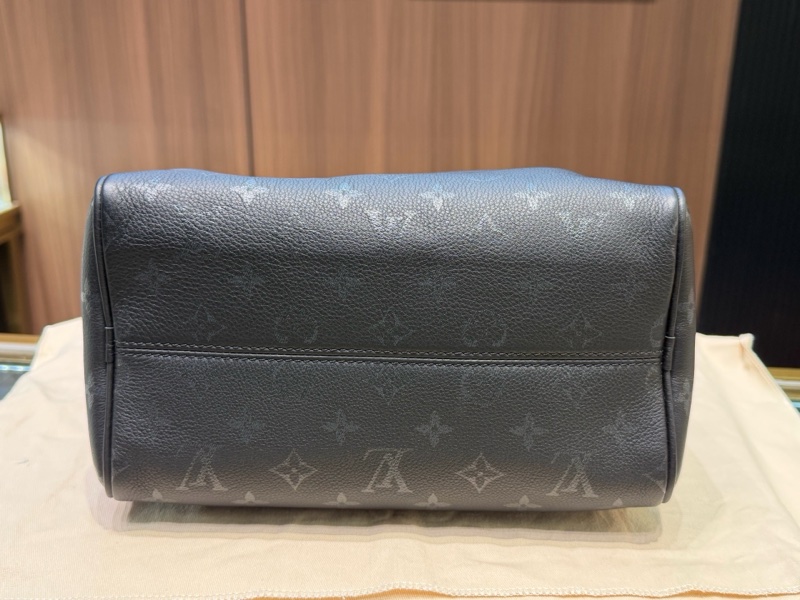 LV Speedy Bandoulière 25黑色全皮枕頭包  全新-4