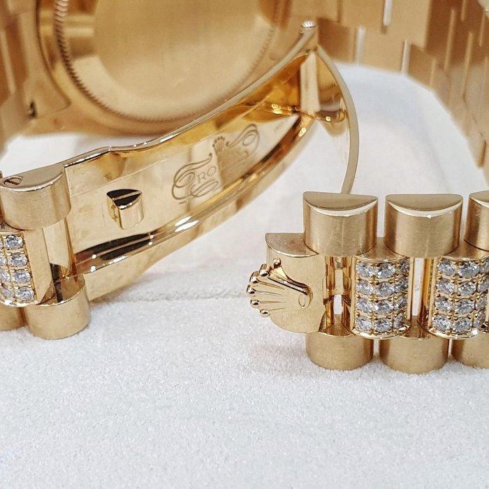 【大眾名錶】ROLEX 勞力士 118388 Day-Date 2020/03卡 頂奢錶款 原廠鑽帶/鑽圈/鑽腳 滿天星貝殼羅馬面盤 錶徑36mm B1222-6