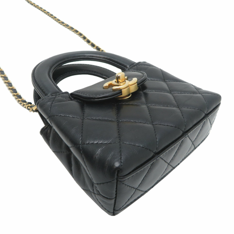 香奈兒鏈手拿包/肩背包 AP3435 小牛皮黑色-2