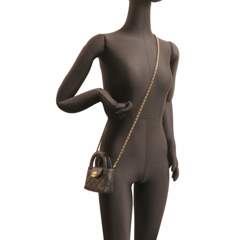 香奈兒鏈手拿包/肩背包 AP3435 小牛皮黑色-8