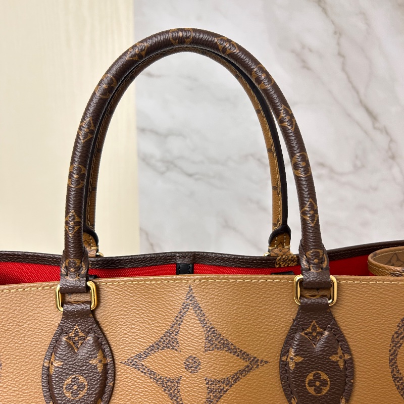 LV on the GO GM 老花大號手提包肩背包 晶片款-13