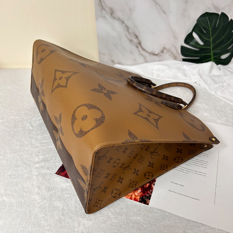 LV on the GO GM 老花大號手提包肩背包 晶片款-20