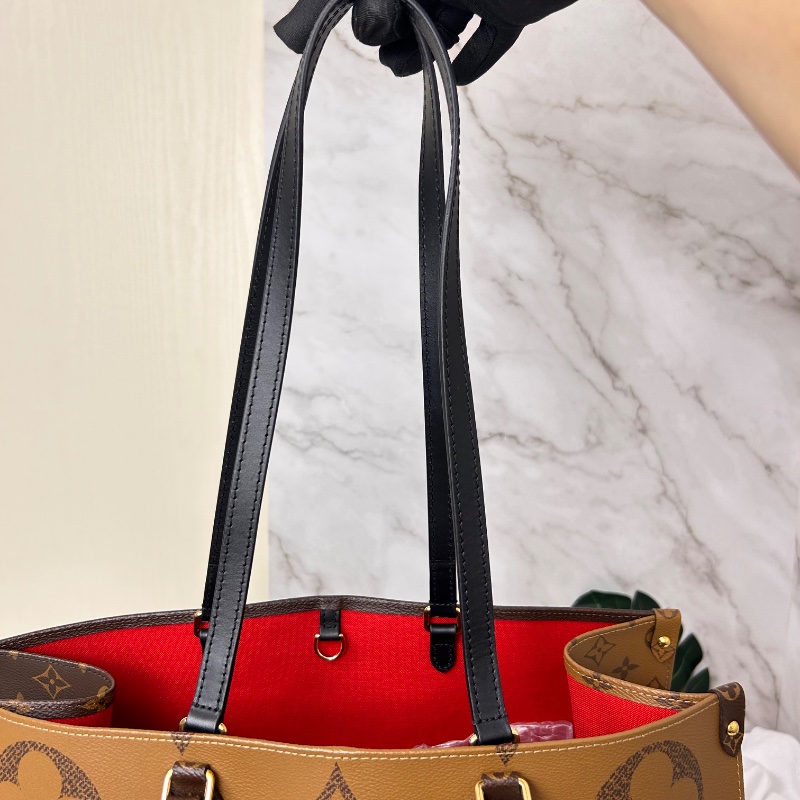 LV on the GO GM 老花大號手提包肩背包 晶片款-22