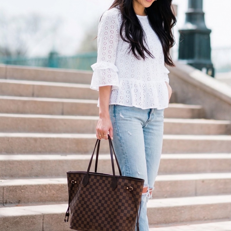 LV Neverfull MM 棋盤格中號 N41358 2023年-1