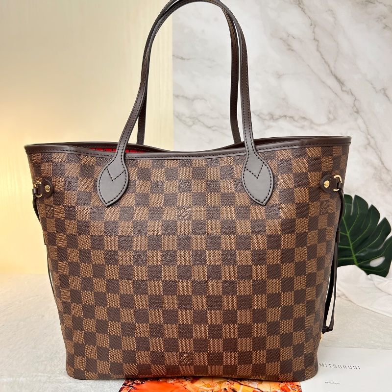 LV Neverfull MM 棋盤格中號 N41358 2023年-6