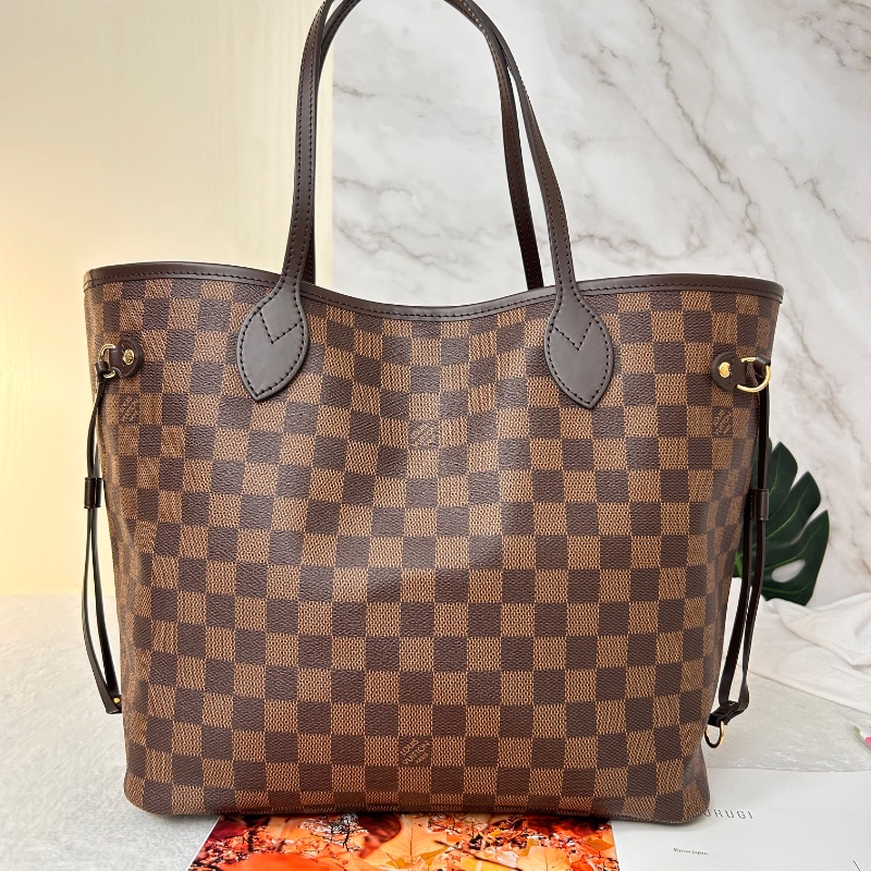 LV Neverfull MM 棋盤格中號 N41358 2023年-9