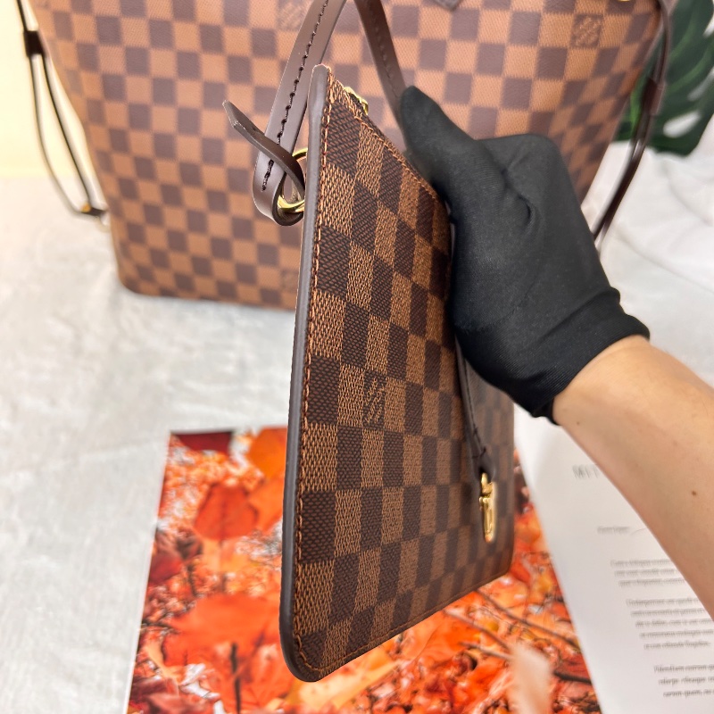 LV Neverfull MM 棋盤格中號 N41358 2023年-30