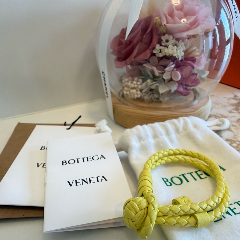 🐮BOTTEGA VENETA 手工編織牛皮雙層手環 (612982)-5