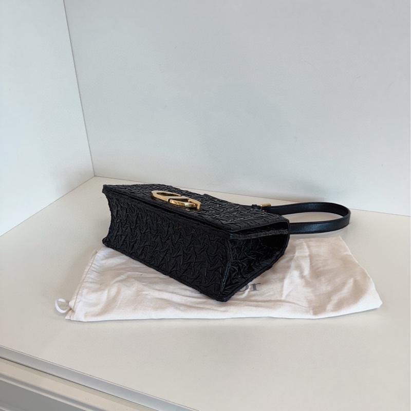 ✨Dior 蒙田30 黑金皺摺鏈條包 質感獨特 98新🖤-6