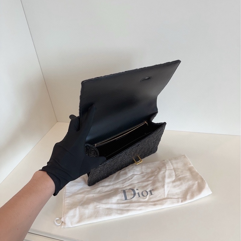 ✨Dior 蒙田30 黑金皺摺鏈條包 質感獨特 98新🖤-9