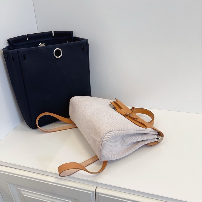 ✨Hermes Herbag31 後背包 焦糖配皮 銀扣🍁-8