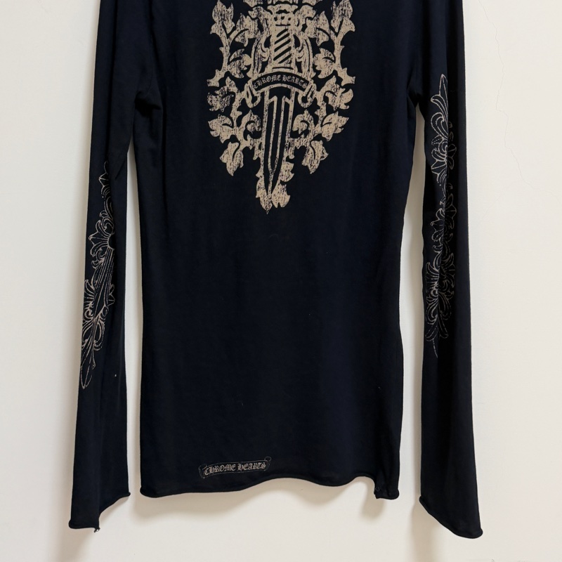 Chrome hearts 長袖上衣 貼身V領 女-17