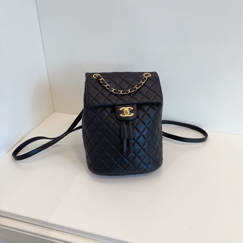 ✨Chanel 黑金薩爾茲堡 後背包 小尺寸超可愛 98新帶膜🖤-3